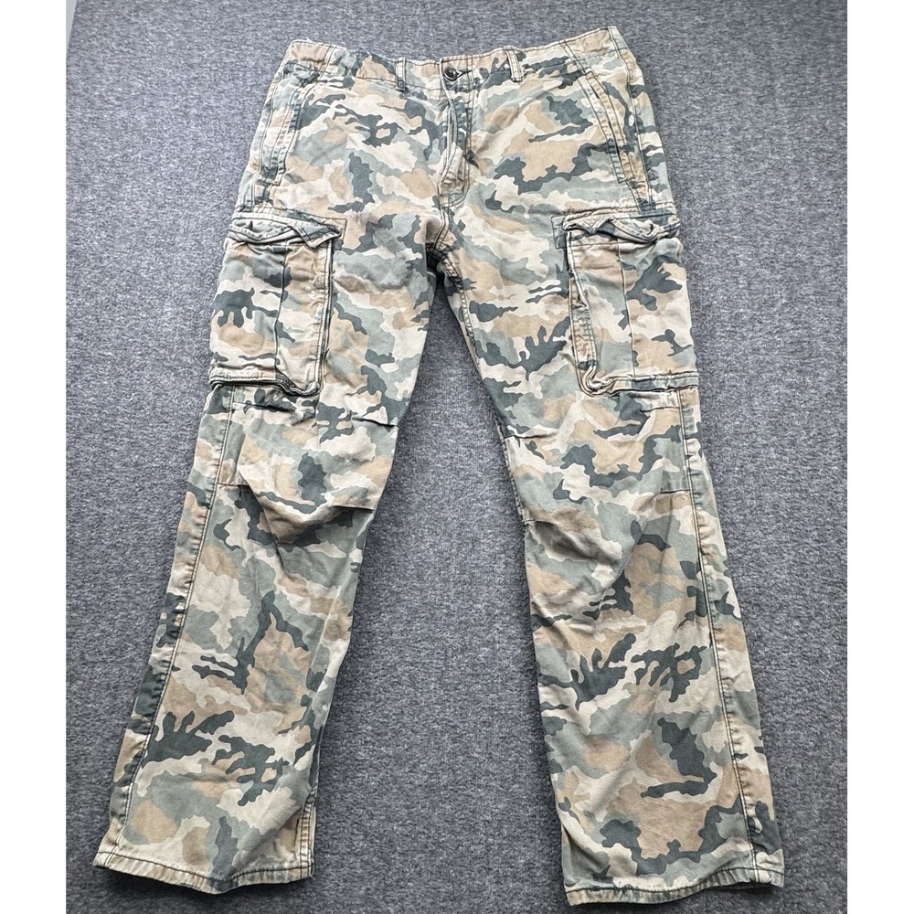 Levi's Cargo Pants Mens 34x30 *Fit 34x28* Green Camo Twill Utility Paratrooper